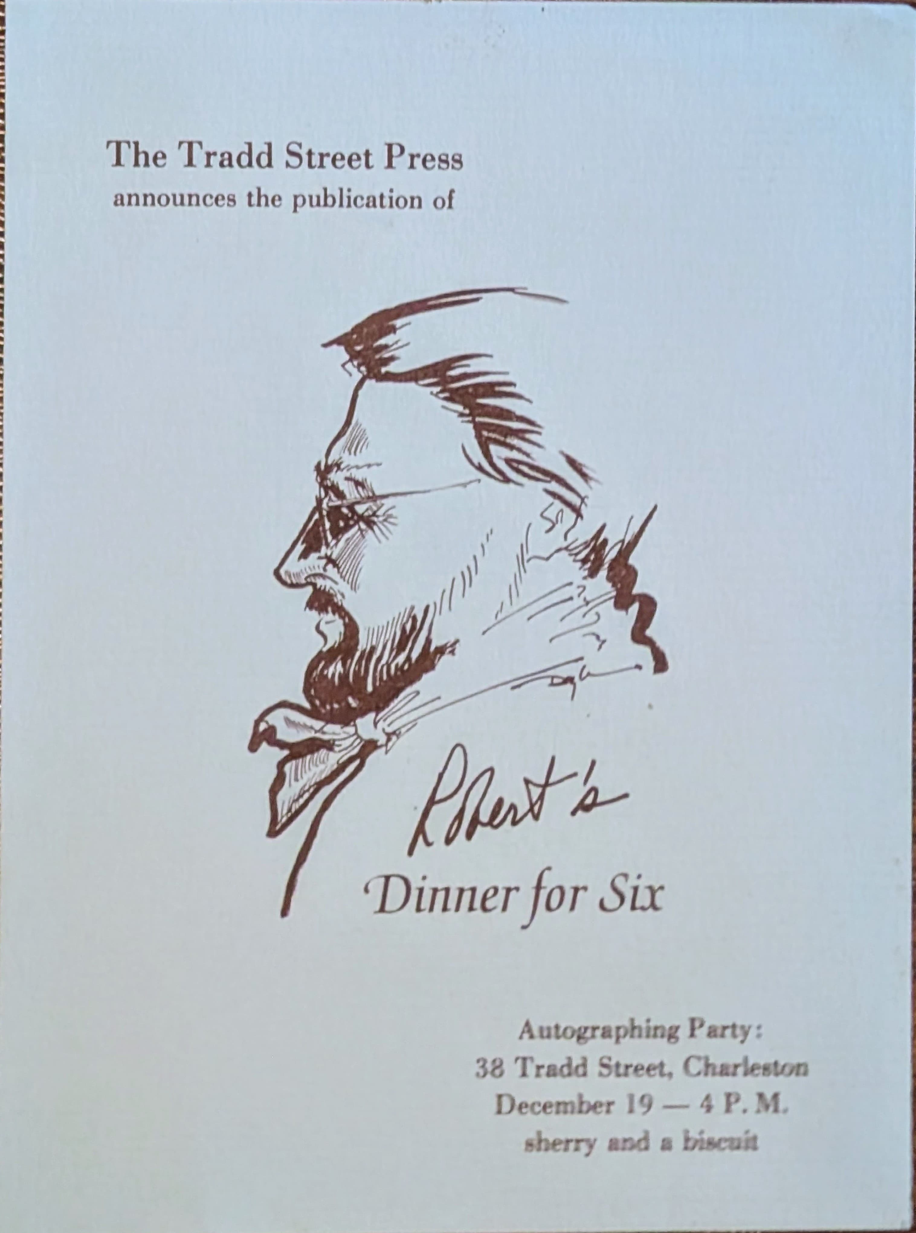 1977-Robert's First cookbook signing invitation